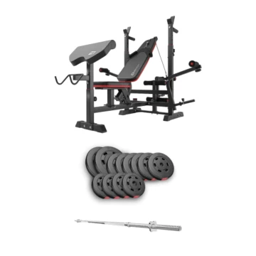 Набір Hop-Sport Premium 69кг з лавою HS-1075 Pro та штангою
