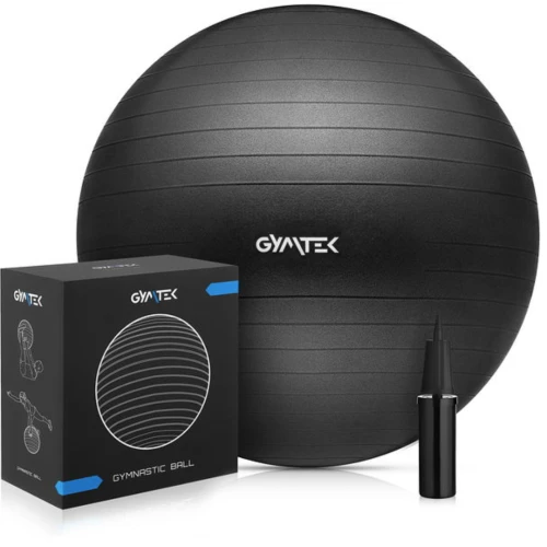 Фитбол Gymtek 65см черный + насос