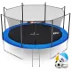 Батут Hop-Sport 12ft (366см) синій із внутрішньою сіткою