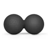 Силіконовий масажний подвійний м'яч 63 мм Hop-Sport HS-S063DMB чорний