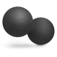 Image 2 for Силіконовий масажний подвійний м'яч 63 мм Hop-Sport HS-S063DMB чорний