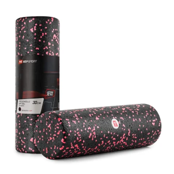 Роллер масажер (валик, ролик) заповнений Hop-Sport EPP 30см HS-P030SYG чорно-червоний