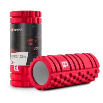 Роллер масажер (валик, ролик) Hop-Sport EVA 33см HS-A033YG червоний