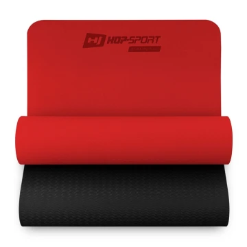 Мат для фітнесу та йоги Hop-Sport TPE 0,6см HS-T006GM червоний