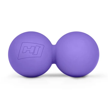 Силіконовий масажний подвійний м'яч 63 мм Hop-Sport HS-S063DMB фіолетовий