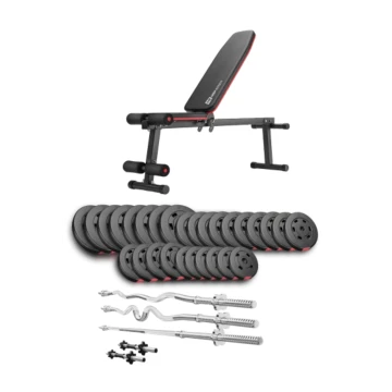 Набір Hop-Sport Premium 173кг з лавою HS-1010 Pro, штангами та гантелями