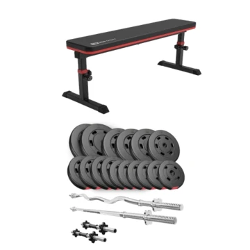 Набір Hop-Sport Premium 75кг з лавою HS-1025 Pro, штангами та гантелями