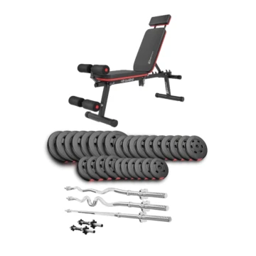 Набір Hop-Sport Premium 173кг з лавою HS-2040 HB, штангами та гантелями