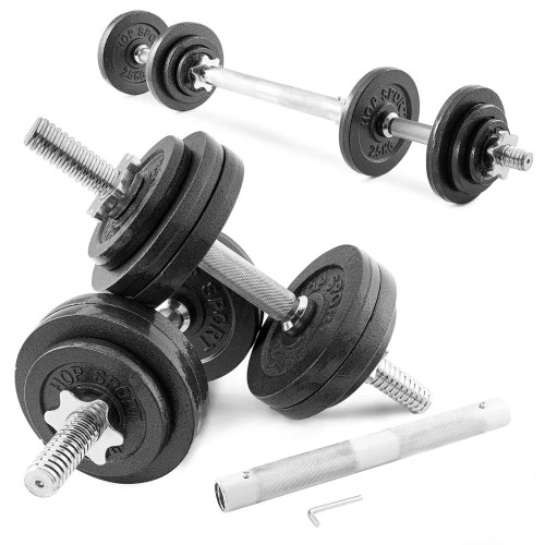 Гантелі металічні 2х15кг з подовженим грифом