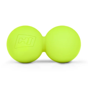 Силіконовий масажний подвійний м'яч 63 мм Hop-Sport HS-S063DMB салатовий