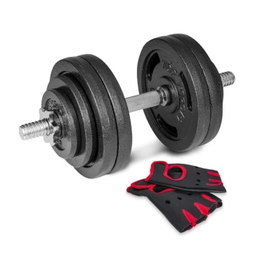 Гантеля металева Hop-Sport New 30кг із рукавичками