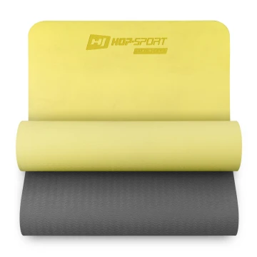 Килимок для фітнесу TPE 0,6см HS-T006GM жовто-сірий