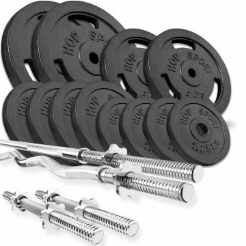 Набір STRONG 66кг з прямим, W-подібним і гантельними грифами