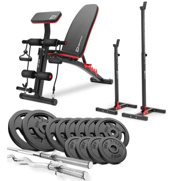 Набір STRONG 76кг з лавкою HS-1035 і стійками 1002L