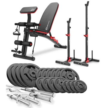 Набір STRONG 106кг з лавкою HS-1035 і стійками 1005L