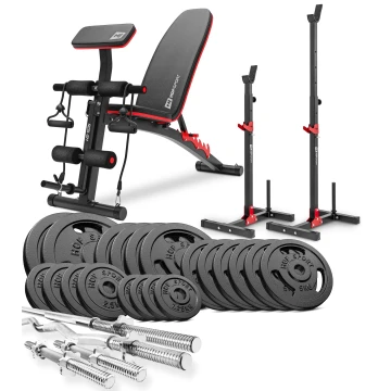 Набір STRONG 146кг з лавкою HS-1035 і стійками 1005L