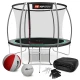 Image 1 for Батут Hop-Sport Premium 10ft (305см) чорно-зелений з внутрішньою сіткою