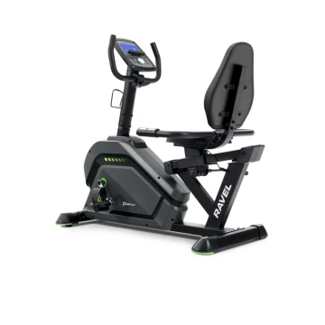 Горизонтальний велотренажер HS-120L Ravel чорно-зелений