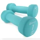 Image 1 for Гантелі для фітнесу неопренові круглі Hop-Sport HS-V010DR 2x1кг бірюзовий