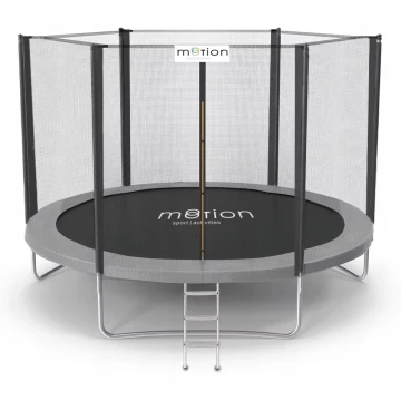 Батут Jumi Motion Sport Line 10ft (305см) з зовнішньою сіткою сірий РОЗПРОДАЖ