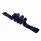 Image 6 for Резинка для фітнесу з петлями Queenfit 86,5 х 4см чорно-блакитна