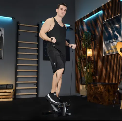 Степпер із еспандерами - повноцінне тренування у комфорті вашого дому