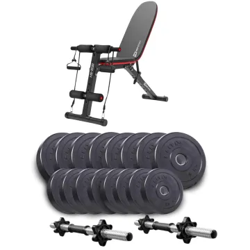 Набір Elitum Titan гантелі 2х31кг з лавою HS-1030 F