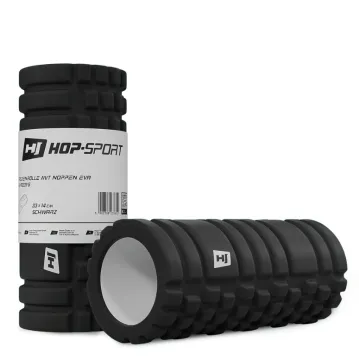 Роллер масажер (валик, ролик) Hop-Sport EVA 33см HS-A033YG чорний