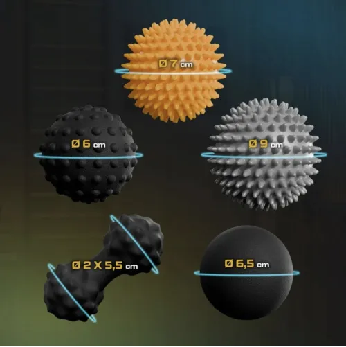 Цей набір масажних м'ячиків TREX включає:
