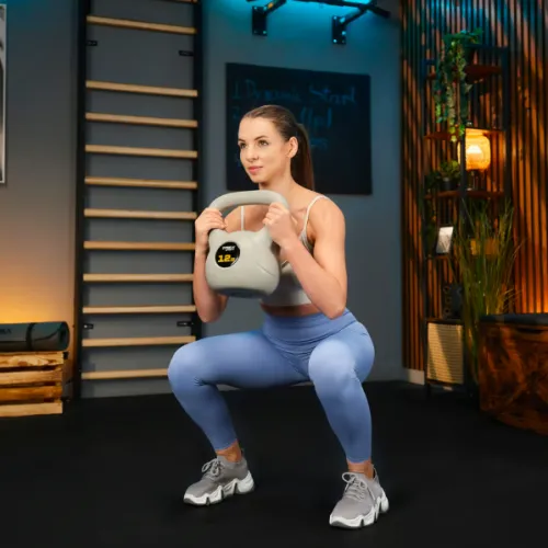 Виниловая гиря 12кг Trex Sport TX-012CKB - мощный выбор для эффективных тренировок