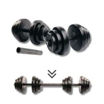 Гантелі Elitum 2х18,5кг + подовжувач грифа для штанги