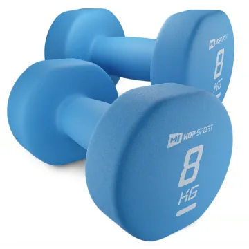 Гантелі для фітнесу неопренові круглі Hop-Sport HS-V080DR 2x8кг блакитний
