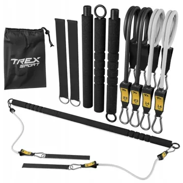 Палиця гімнастична з еспандерами Trex Sport TX-023TS 14-74кг