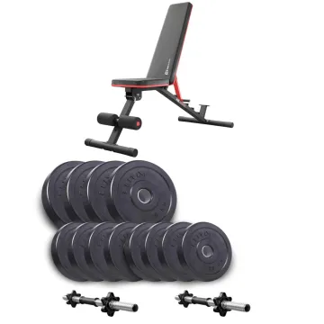 Набір Elitum Titan гантелі 2х21кг з лавою Hop-Sport HS-2050 HB