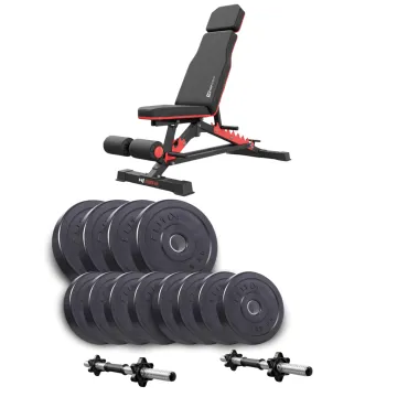 Набір Elitum Titan гантелі 2х21кг з лавою Hop-Sport HS-2090 HB