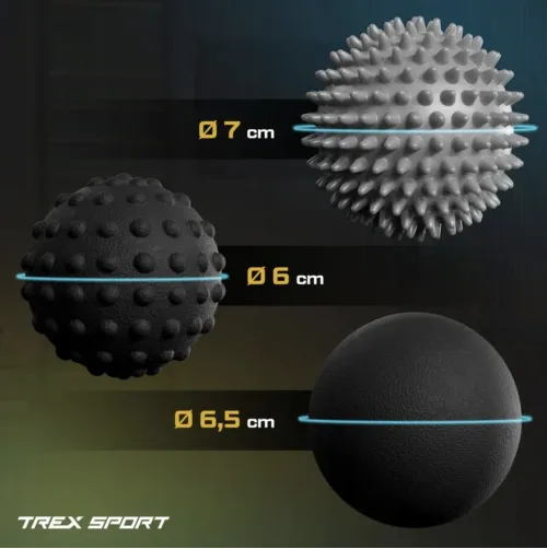 До цього набору масажних м'ячиків TREX входять: